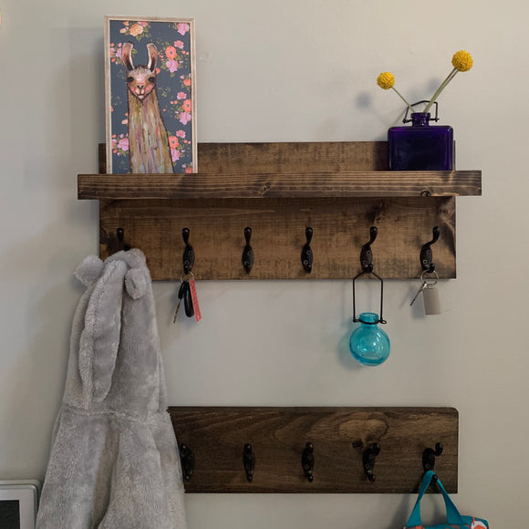 Custom Made Entryway Coat Rack / Shelf. by KellieShelves