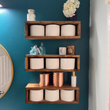 Toilet Paper Shelf | The John | Shadow Box Wood Shelving Bathroom Nursery Decor Shelves TP Holder